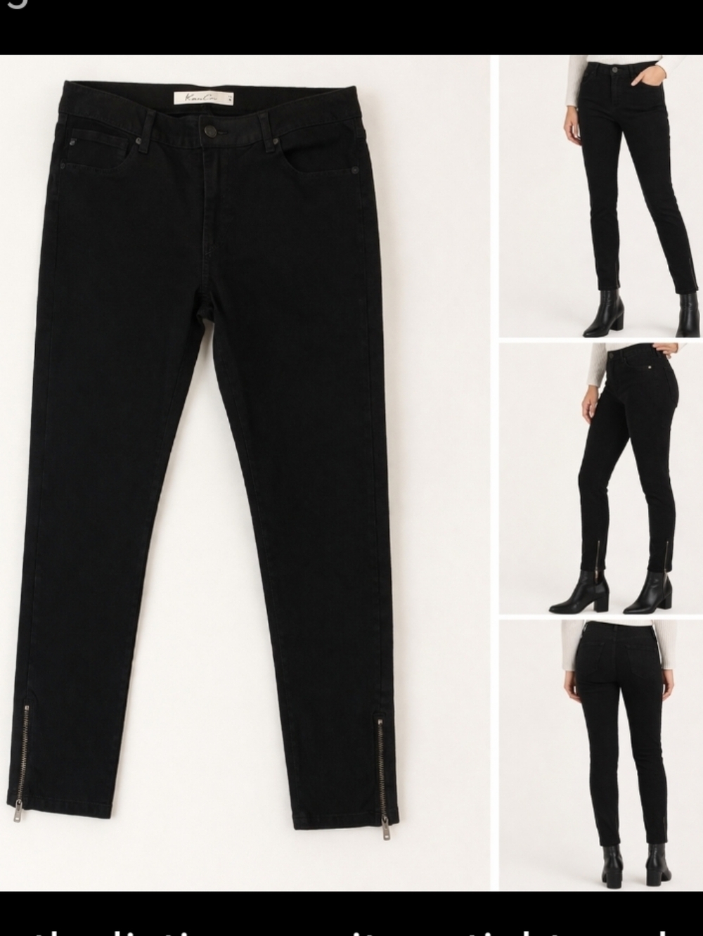 KanCan Black Skinny Jeans Zip Ankle Stretch Mid Rise Women’s 33